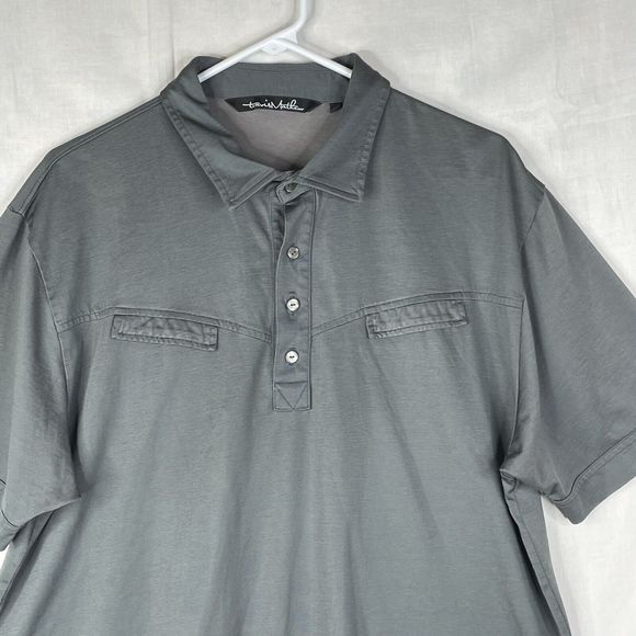 Travis‎ Mathew Mens Sz XL Golf Polo Shirt Gray Faux Pockets Short Sleeve Matthew - Picture 6 of 13